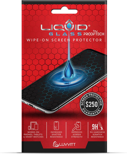 LIQUID GLASS Screen Protector With $250 Protection Coverage | Wipe On Scratch and Shatter Resistant Nano Technology for All Phones Tablets and Sma...