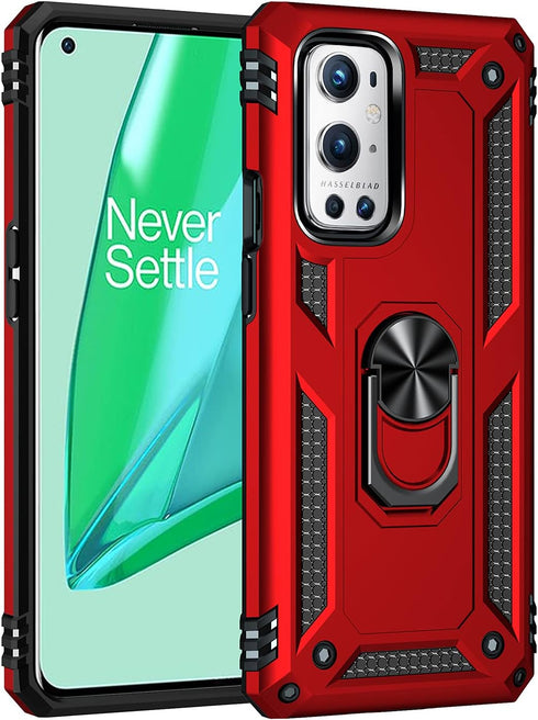 Military Grade Drop Impact for Oneplus 9 Pro Case Oneplus 9 Pro 5G Case 360 Metal Rotating Ring Kickstand Holder Armor Heavy Duty Shockproof for O...