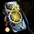 Compatible iPhone 15 Pro Max Case Colorful Glowing Tempered Glass Back Cover Bumper Shockproof?for Cool Women and Trendy Men?for iPhone Luminous C...