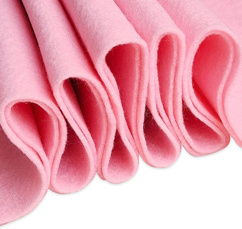 Jtnohx Color Felt, 1 Square Yard Felt Fabric, 1.4mm Thickness Flexible Craft Felt Sheet, Felt by Yard for Art & Craft Project (Pink)...