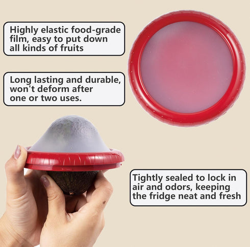 Ortarco 4Pcs Onion Storage Avocado Saver Holder, Lemons Garlic Tomato Peper Storage Containers Reusable...