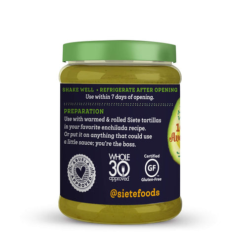 Siete Family Foods Green Enchilada Sauce, 15 OZ...