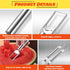 2-in-1 Stainless Steel Fruit Cutter,2024 New Upgrade Watermelon Slicer,Watermelon Cutter,Dual Head Fruit Forks Slicer Knife, Watermelon Fork Slice...