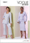 Vogue Misses' Close Lined Jacket, Pencil Skirt and Semi-Fitted High-Rise Pants Sewing Pattern Packet, Design Code V2017, Sizes 8-10-12-14-16, Mult...