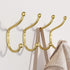 Gold Coat Hooks Wall Mount - Wall Hooks for Hanging, Heavy Duty Hooks, Mudroom Hooks, Metal Hooks for Hanging Clothes, Towels, Hats, Keys, Coats,4...