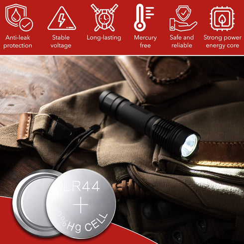 100 Pack LOOPACELL LR44 AG13 357 L1154 A76 Button-Cell Batteries...
