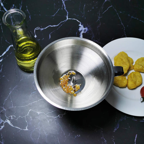 Kitchen Funnel for Filling Bottles, 5 Inch 18/8 Stainless Steel Funnel, Kitchen Gadgets Cooking Oil Food Funnel with Strainer for Fryer Oil Grease...