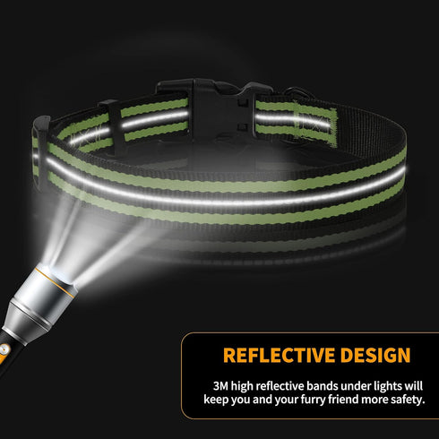 Mile High Life Reflective Dog Collar | Nylon Pet Collars wiith Buckle | Light Weight Puppy Collars | Lime Green Dog Collars for Large Dogs (Lime G...