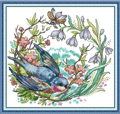 Rosyfoxes Cross Stitch Kits Stamped Full Range of Embroidery Starter Kits for Beginners and Adults?Cross Stitch Patterns DIY 11CT 3 Strands -Print...