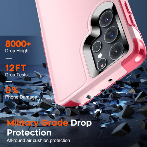 for Samsung Galaxy S22 Ultra Case,12 FT Military Grade Drop Protection,Dual Layer Heavy Duty Protective Cover Shockproof with Non-Slip Phone Case ...