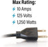 C2G 1FT Premium Universal Extension Cord - Power Extension Cord for TV, Computer, Monitor, Appliance & More (03137)...