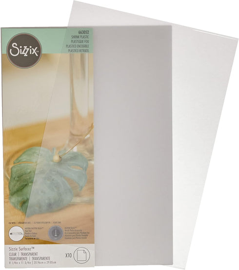 Sizzix Shrink Plastic 10PK (A4 Sheets) Surfacez-10PK , Frosted White, 10 Pack, 20.999999999999996 x 7.3 x 1 cm, Die Cut, 20.999999999999996 x 7.3 ...