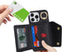 for iPhone 12 Pro Max Case with Card Holder and Strap - Zipper Pocket,Crossbody Lanyard Strap,Credit Card Holder,Stand Ring,Cute Phone Wallet Case...