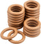 BronaGrand 20 Pieces Wooden Rings Solid Wood Circle Rings Smooth Wooden Round Connectors for DIY Crafts Jewelry Making Handmade Decor(55mm/2.1inch...