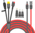 10FT 6 in 1 Solar to XT60 Anderson DC7909 DC6530 DC5525 DC5521 Extension Charge Cable 12AWG Solar Connector Adapter Kit (10FT)...
