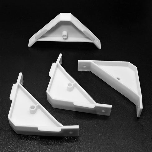 12PCS Cabinet Triangle Bracket, 90 Degree Corner Support Braces Plastic White Cabinet Countertop Brackets...