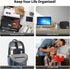 Cable Organizer Bag, Large Capacity Electronic Organizer Travel Case With Handle, Waterproof Tech Organizer for iPad Mini, Kindle, Cables, Charger...