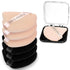 6 Pcs Triangle Powder Puff with 2 Travel Cases, Setting Powder Puffs for Face Powder and Foundation, Velour Makeup Puff for Loose Powder Body Powd...