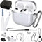 12in1 Clear Case for AirPods 3 Case Cover Accessories Set Kit with Cleaning Pen 2021, Non-Yellowing Shock Absorption TPU Protective Case for AirPo...