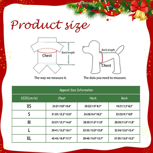 QETRABONE Santa Small Dog Costume Christmas Pet Clothes Outfits Red Christmas Santa Claus Hat Scarf Cosplay Dressing up Xmas Party New Year Clothi...