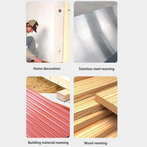 T Handle Tapered Reamer Set, 1/8"-1/2" 3/16"-5/8"Tapered 6 Fluted Chamfer Reaming Woodworker Tool for Steel Wood Alloy...