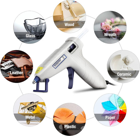 WORKPRO Mini Hot Glue Gun Kit, 20pcs Hot Glue Sticks Included, Lightweight Hot Melt Glue Gun for Decoration, Craft, School Art, DIY, Home Repairs...