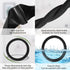 Resilient Car Steering Wheel Cover, Car Silicone Steering Wheel Cover for Men, Fits 14-Inch Steering Wheel Cover in Black, Semi-Wraparound Thin St...