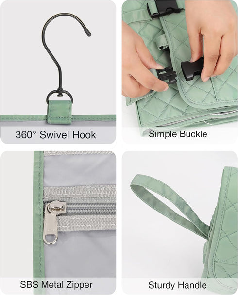 Relavel Travel Hanging Toiletry Bag for Men Women Travel Kit Shaving Bag Waterproof Large Makeup Bag Wash Bag Makeup Organizer Cosmetic Case for B...