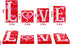 Valentines Day Decor Love Blocks Wooden Table Sign, Red Valentines Day Decorations For The Home Table Decor Valentine Gifts, For Wedding Anniversa...