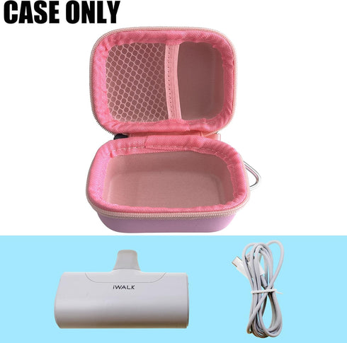 LeoTube Carrying Case for iWALK Portable Charger 4500mAh Ultra-Compact Power Bank Battery Pack, Protective Travel Holder Compatible with Charmast ...