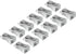 PATIKIL Metal Pencil Sharpeners, 12 Pack Aluminum Alloy Mini Manual Pencil Sharpener with Single Hole for Office Classroom Art Painting, Silver...