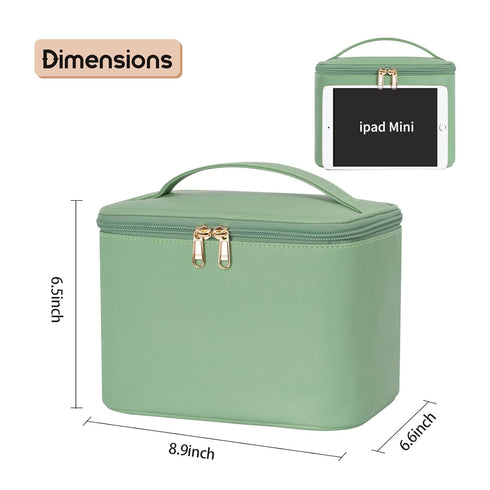 OCHEAL Makeup Bag, Large Capacity Make Up Bag for Cosmetics Vertical Storage,Toiletry Bag Skincare Makeup Organizer Bag for Travel,With Makeup Bru...