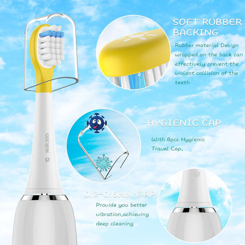 Kids Toothbrush Replacement Head Compatible with Philips Sonicare Kids Replacement Heads, Fit Philips Sonicare Toothbrushes for Children Boy Gril ...