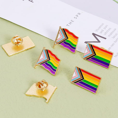 24 Pieces Gay Pride Pins Rainbow Flag LGBTQ Enamel Lapel Pin Brooches Decoration for Lesbian Transgender Gay Activities Clothes Bag Decor Birthday...