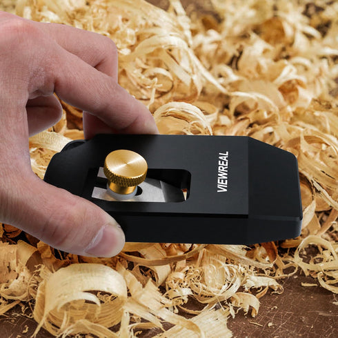 Adjustable Edge Banding Trimmer with High-Speed Steel Blade,Durable Aluminum Alloy Hand Planer for PVC, ABS, Melamine, Wood Veneer – Compact Woodw...
