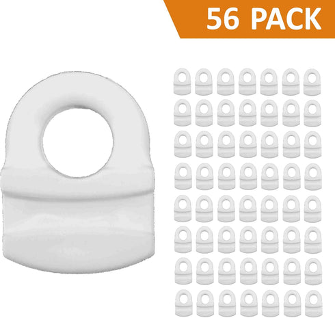 DMSE Wholesale Eye Type Curtain Slide Curtain Carriers Glides Sliders Slide, and Rollers Type C (56 Pack)...