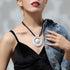 Trendy Black Leather Chokers Necklaces Chain Necklace for Women Jewelry...