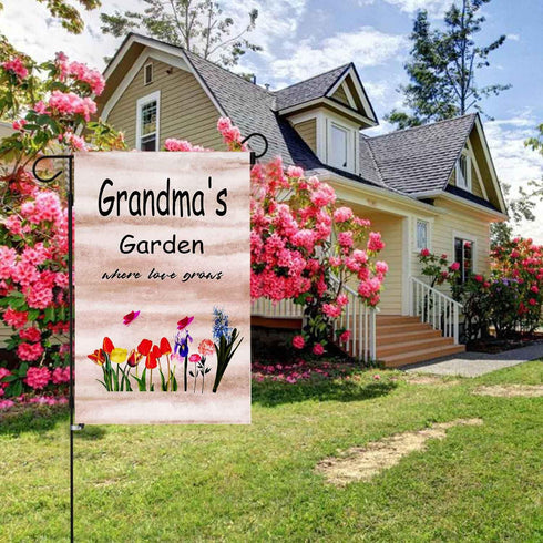 FANDEER Grandma's Garden Garden Flags Decorative Outdoor Flags Simple and Light 12 X 18 Inches Double Sided...