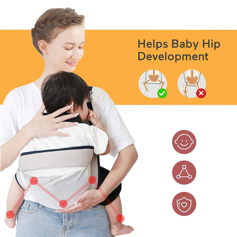 Portable Breathable Baby Carrier, 3D Honeycomb Mesh Wrap Child Slings with Adjustable Widen Shoulder Straps, for 0-36 Months Newborns, Infants and...