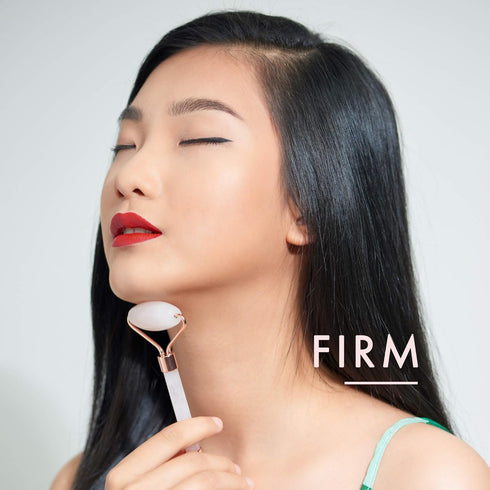 Fancii Rose Quartz Facial Roller Massager for Face, Eyes and Body - Anti-Aging Jade Beauty Skincare Tool Made with 100% Brazilian Quartz Stone (Ae...