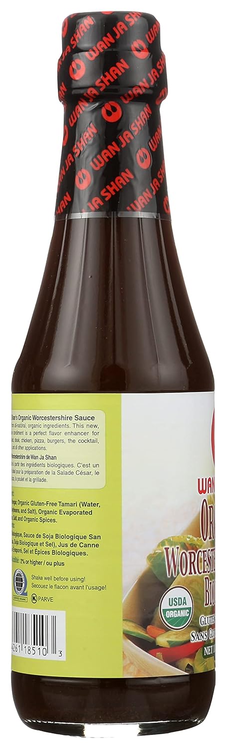 WAN JA SHAN Organic Worcestershire Sauce Vegan, 10 FZ...