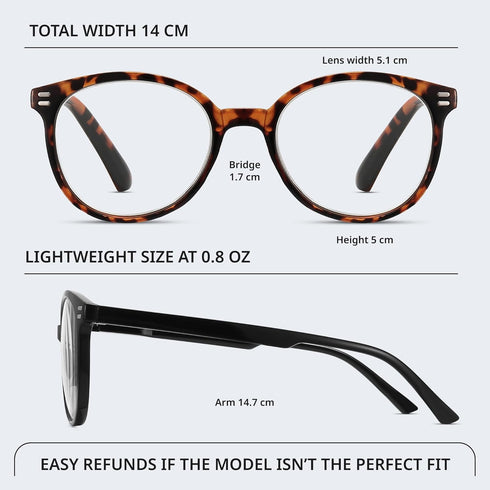 Reading Glasses for Women and for Men, Blue Light Blocking Readers, Bluelight Eyeglasses 3 Pack...