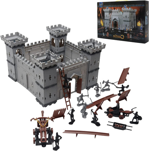 Medieval Castle Toys,Knight Game Soldier Model Building Accessories, DIY Assembled Castle Model Set,Playset Gifts...