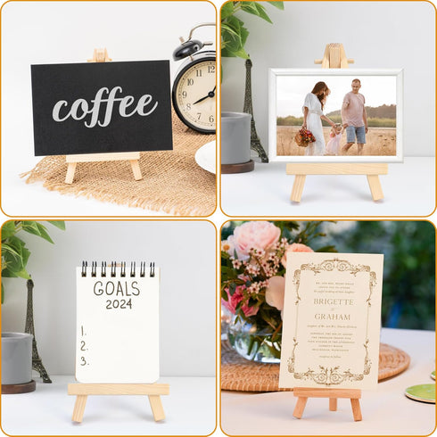 Mini Easel Stand, 6 Pcs Small Tabletop Easels for Sign Painting Card Holder...