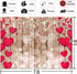 Red Love Heart Valentine's Day Vintage Rustic Wood Theme Photography Backdrops 7x5ft Mother's Day Wedding Bridal Shower Wedding Anniversary Party ...