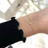 Tewiky Cross Bracelet for Women Dainty 14k Gold Cubic Zirconia Classic Tennis Bracelet Cute Gold Tiny Rope Cuban Figaro Herringbone Chain Link Bra...