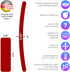 Reflective Stickers for Bikes 18pc (red)-Waterproof, High Visibility Bike Stickers for Flat Surfaces-Nighttime Safety Reflective Stickers for Helm...