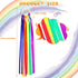 6 Pieces Ribbon Hand Kite Montessori Hand Kite Toy Creative Waldorf Toy Ribbon Streamer with Wood Ring Rainbow Wind Wand Learning Educational Hand...