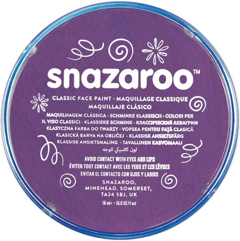 Snazaroo Classic Face and Body Paint, 18.8g (0.66-oz) Pot, Purple...