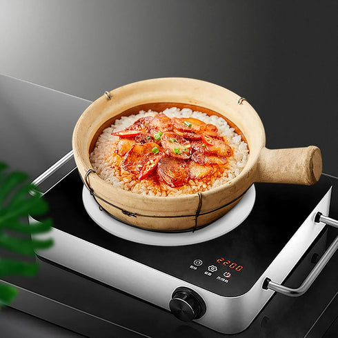 Heat Conduction Plate for Gas Stove,Heat Diffuser Stainless Steel Induction Adapter Plate Removable Handle, Coffee Milk Cookware Induction Hob Hea...